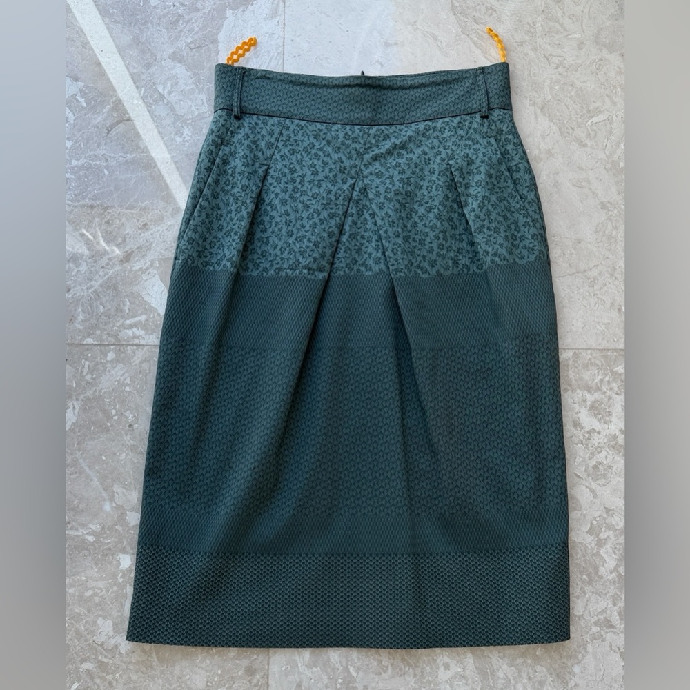 Piazza Sempione Elegant Gray/Green Skirt Made in Italy Size S. - Picture 6 of 17